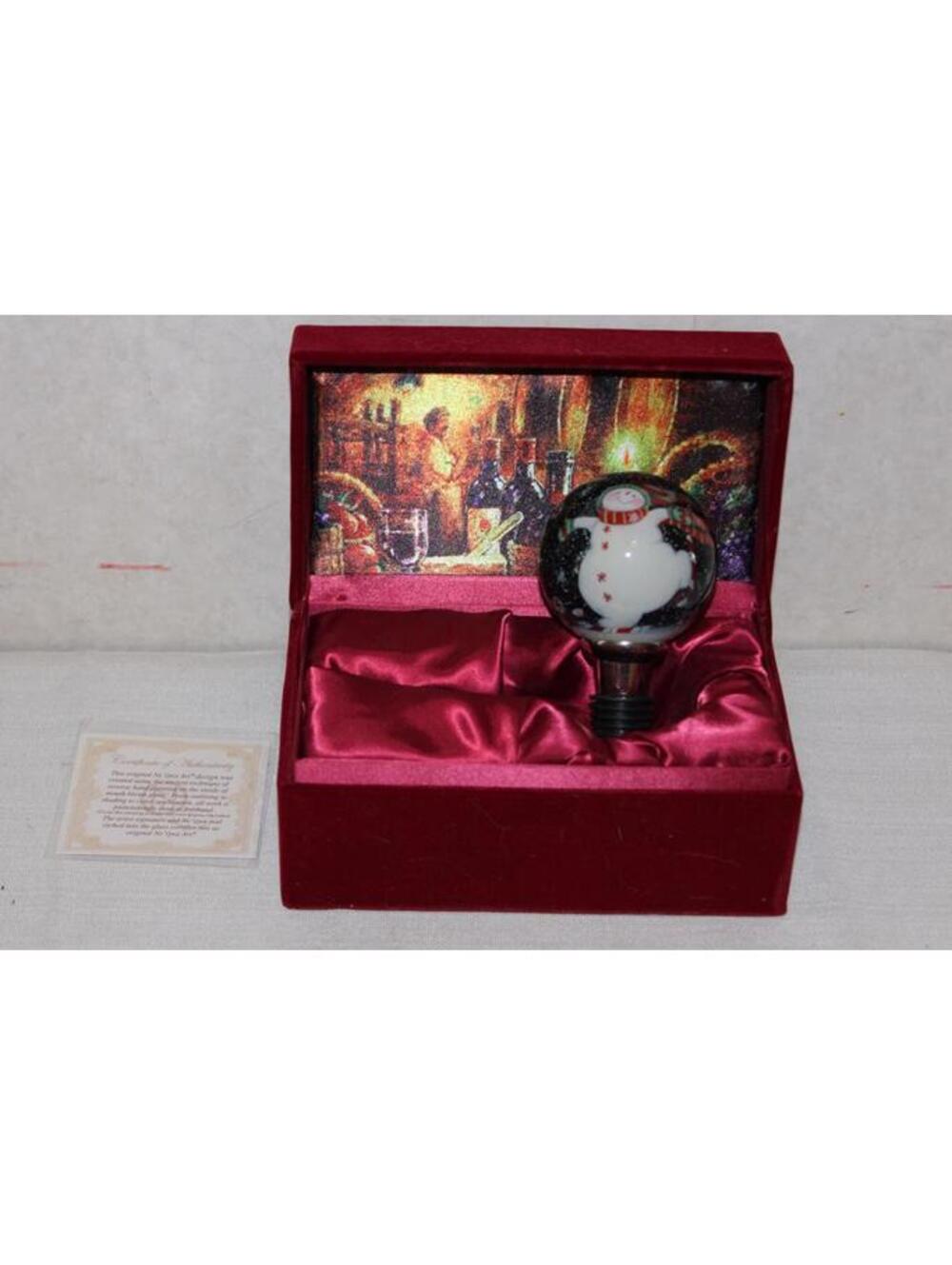 NEW Ne’ Qwa Art Peppermint Skates Wine Stopper by Susan Winget